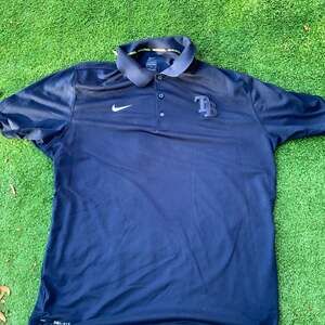 Nike Tampa Bay Rays MLB Dri-Fit Polo Shirt, Navy Blue, large